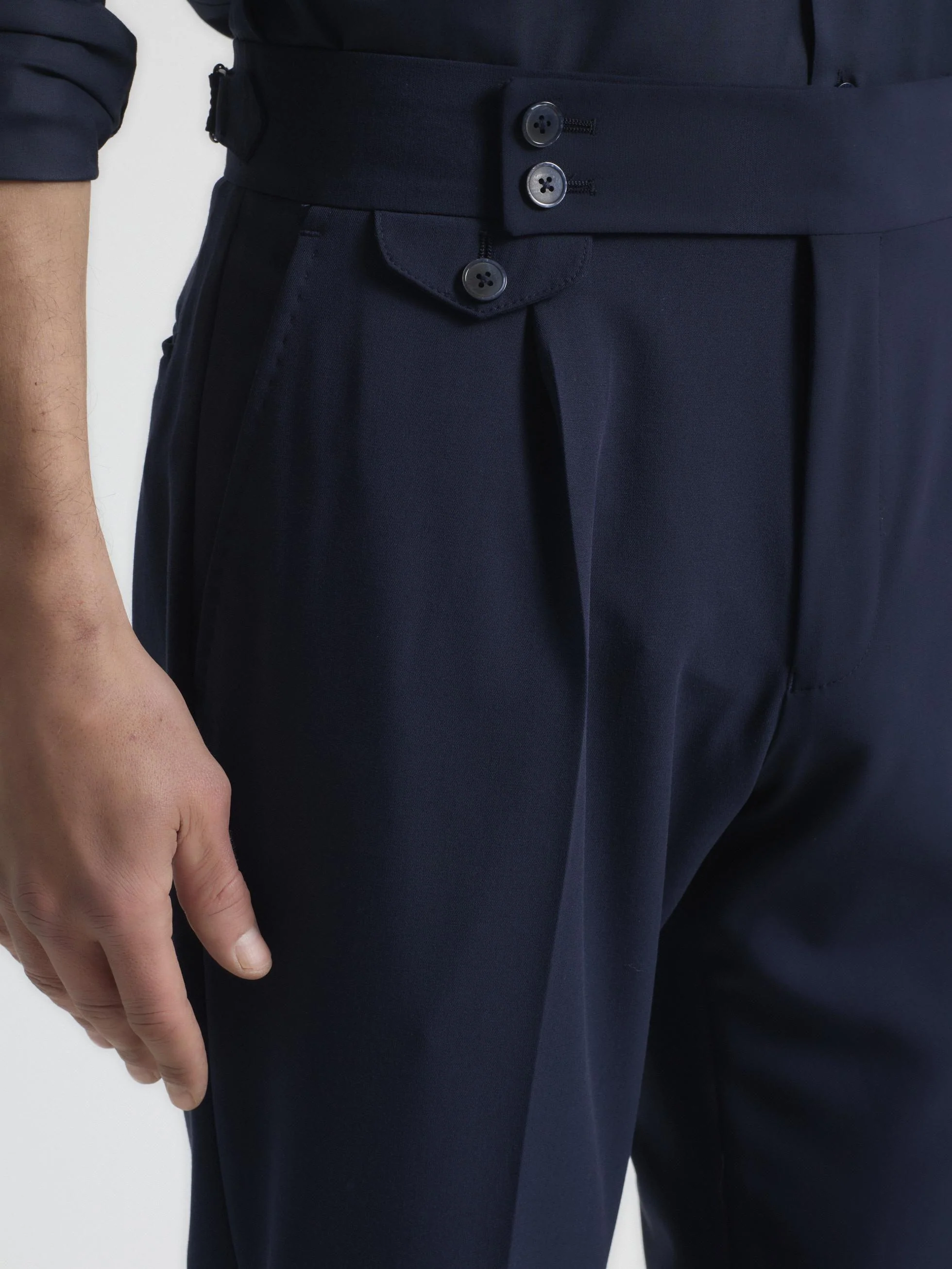 PANTALON ALTO WOOL TOUCH MARINO - Image 3