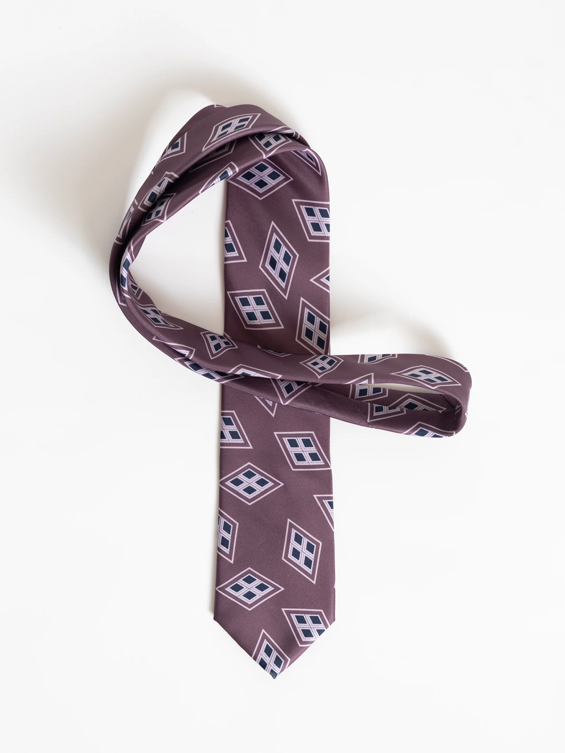 CORBATA MOTIVOS ABSTRACTOS MARRÓN - Image 3