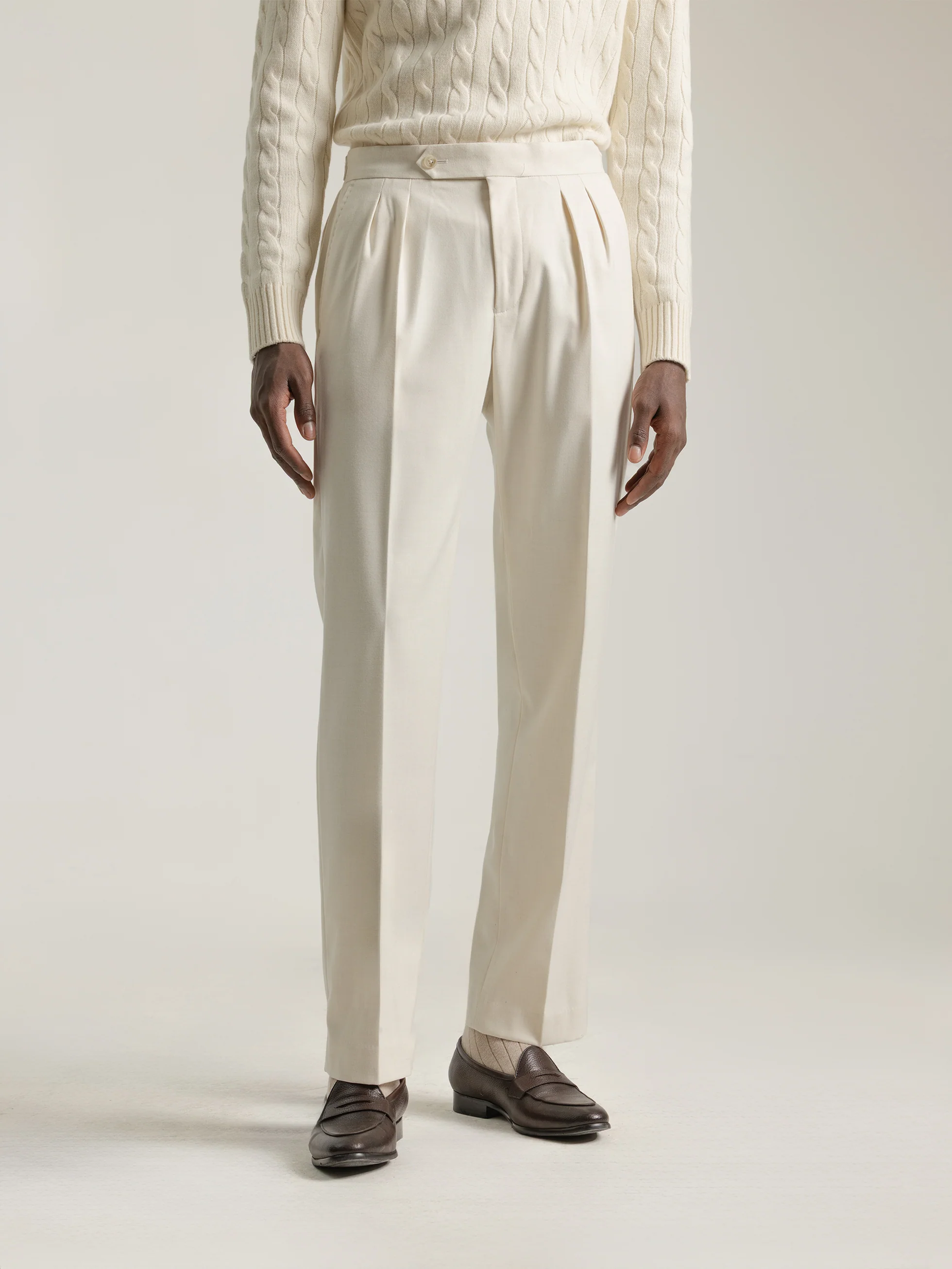 PANTALON ALTO RELAXED FIT MARFIL - Image 4