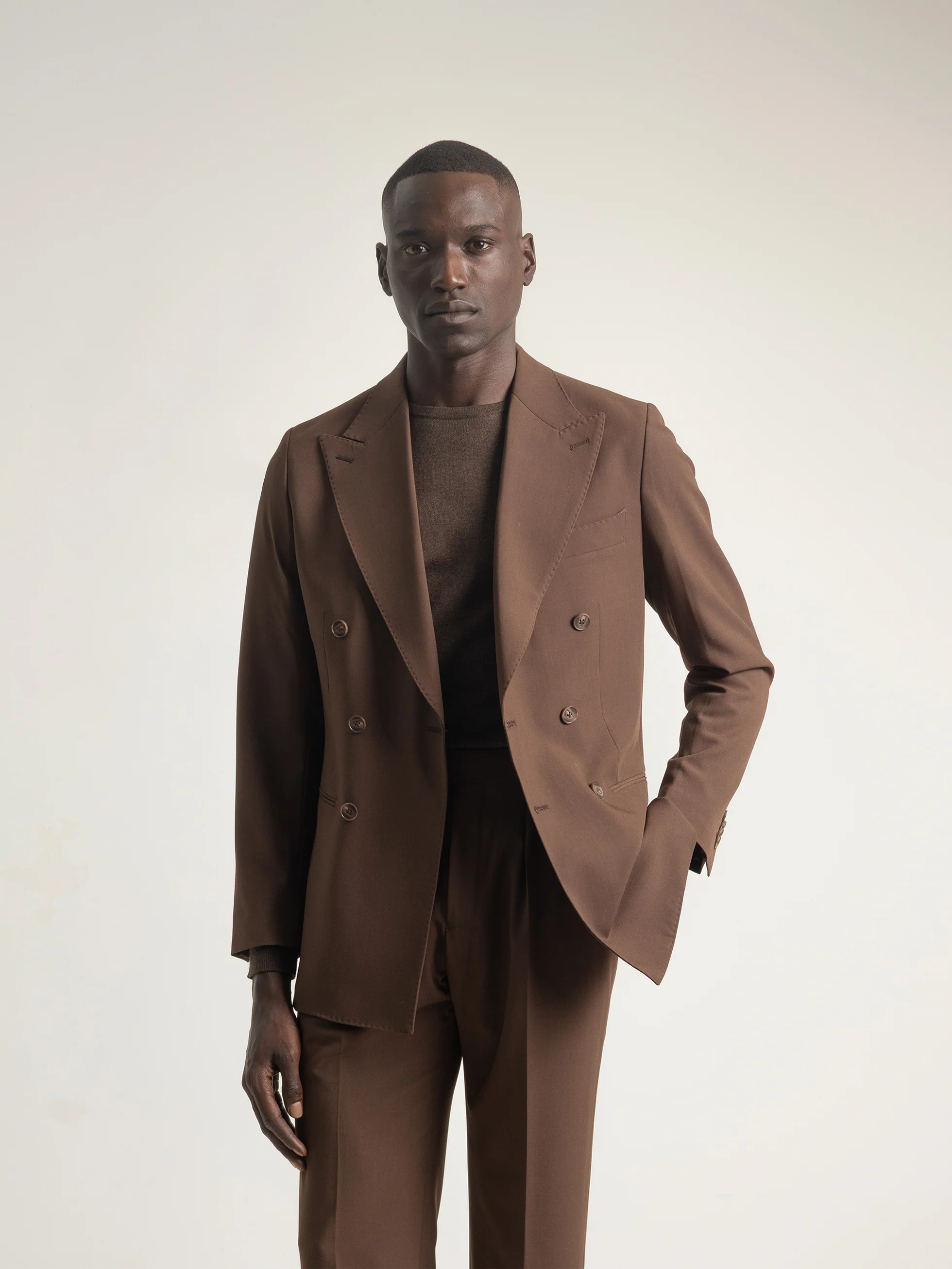 TRAJE CRUZADO CHOCOLATE - Image 2
