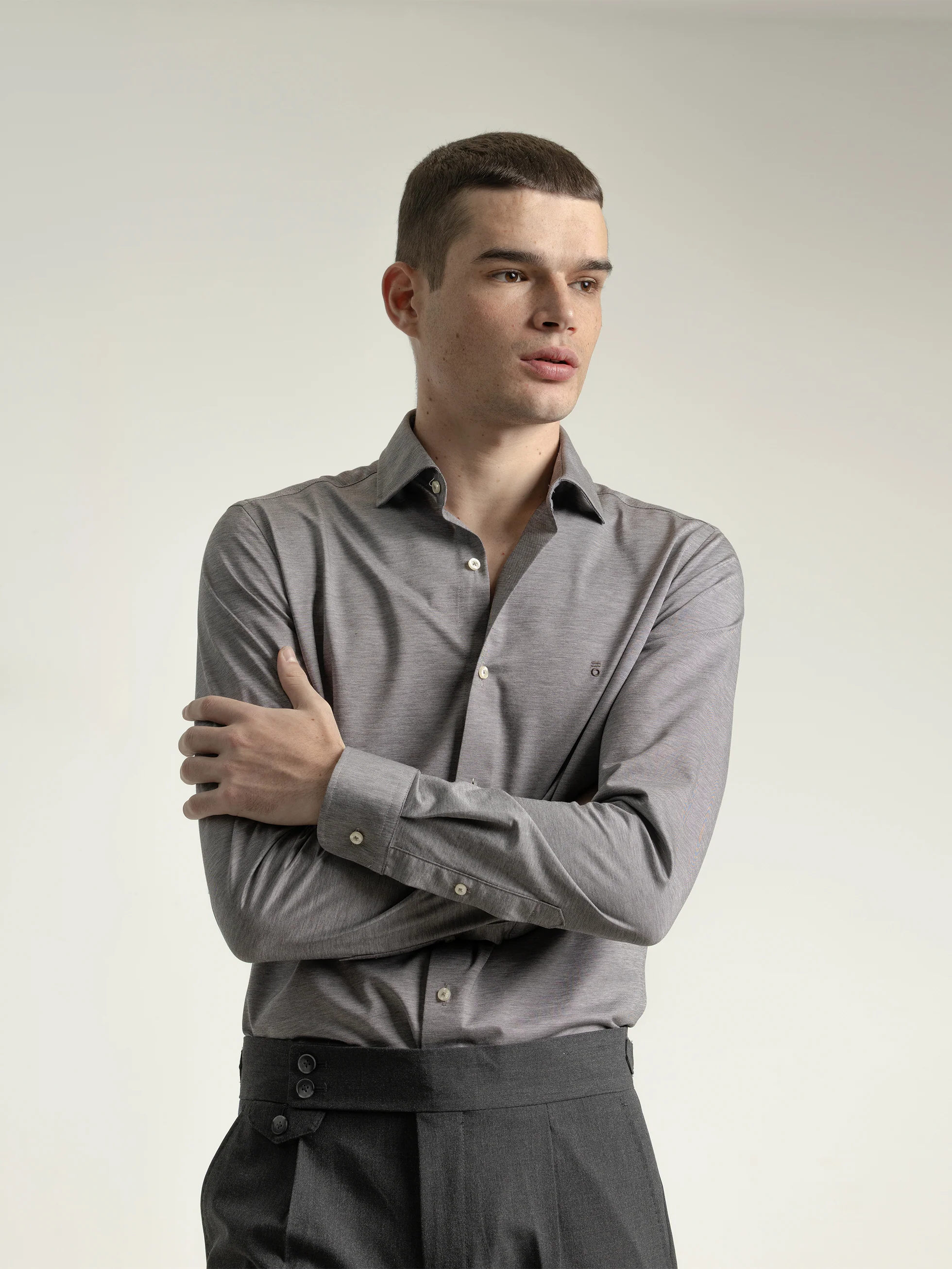 CAMISA ALGODÓN TOPO - Image 2