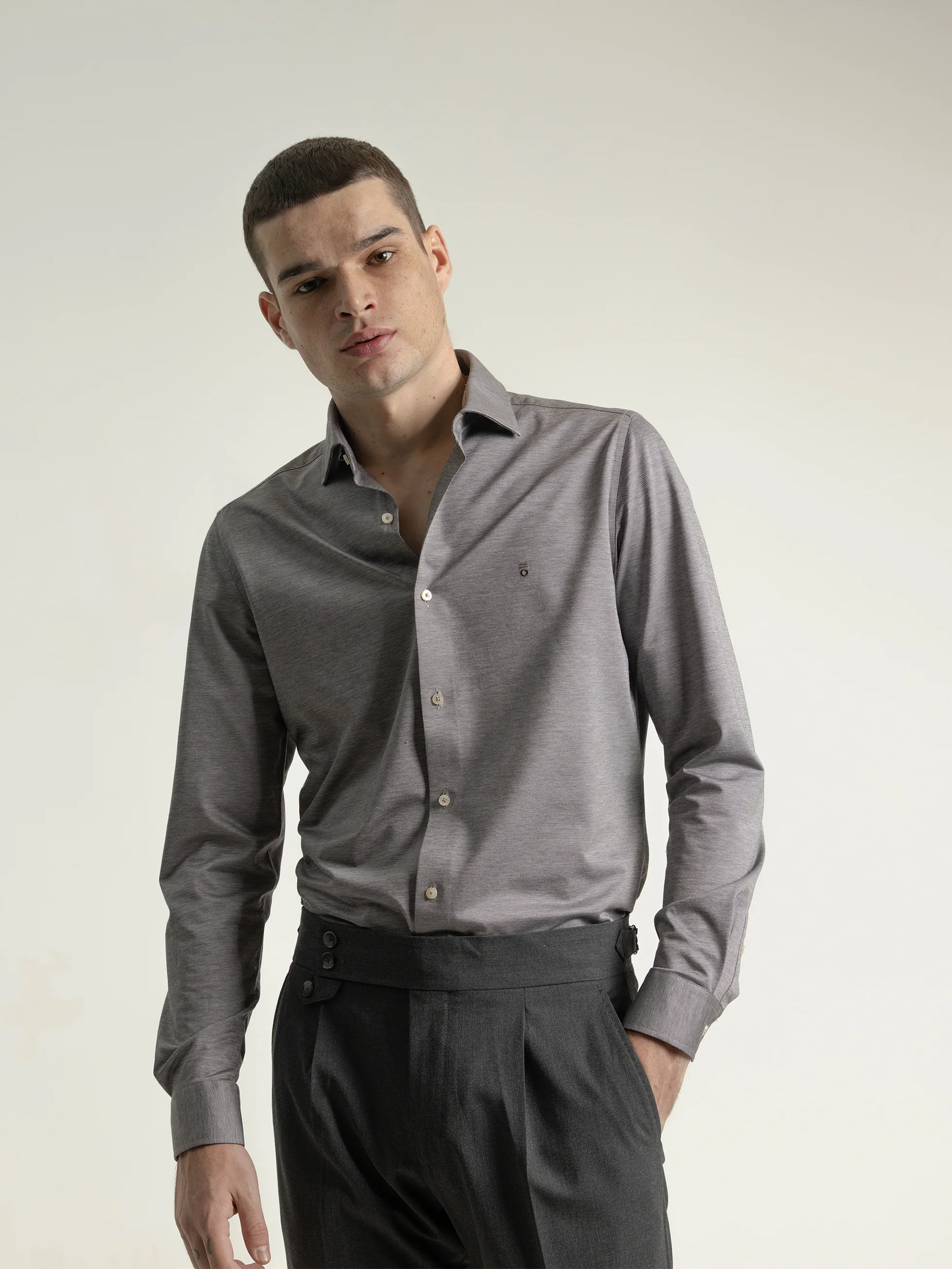 CAMISA ALGODÓN TOPO - Image 3