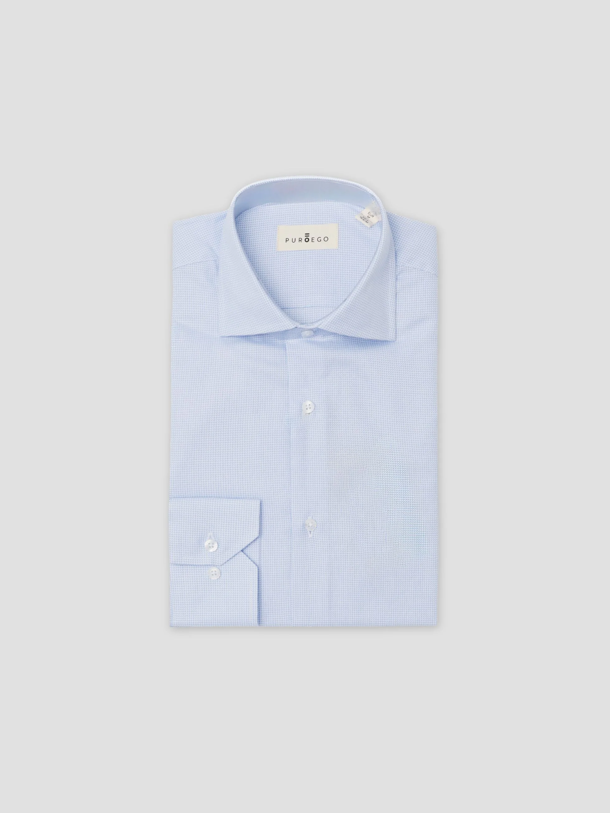 CAMISA VESTIR PATA DE GALLO CELESTE - Image 5