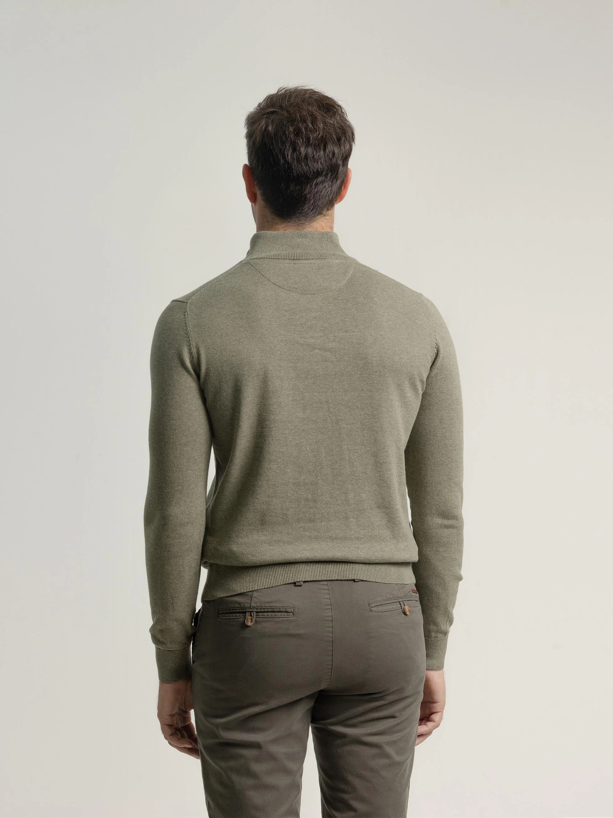 JERSEY CUELLO MOCK CREMALLERA VERDE CLARO - Image 4