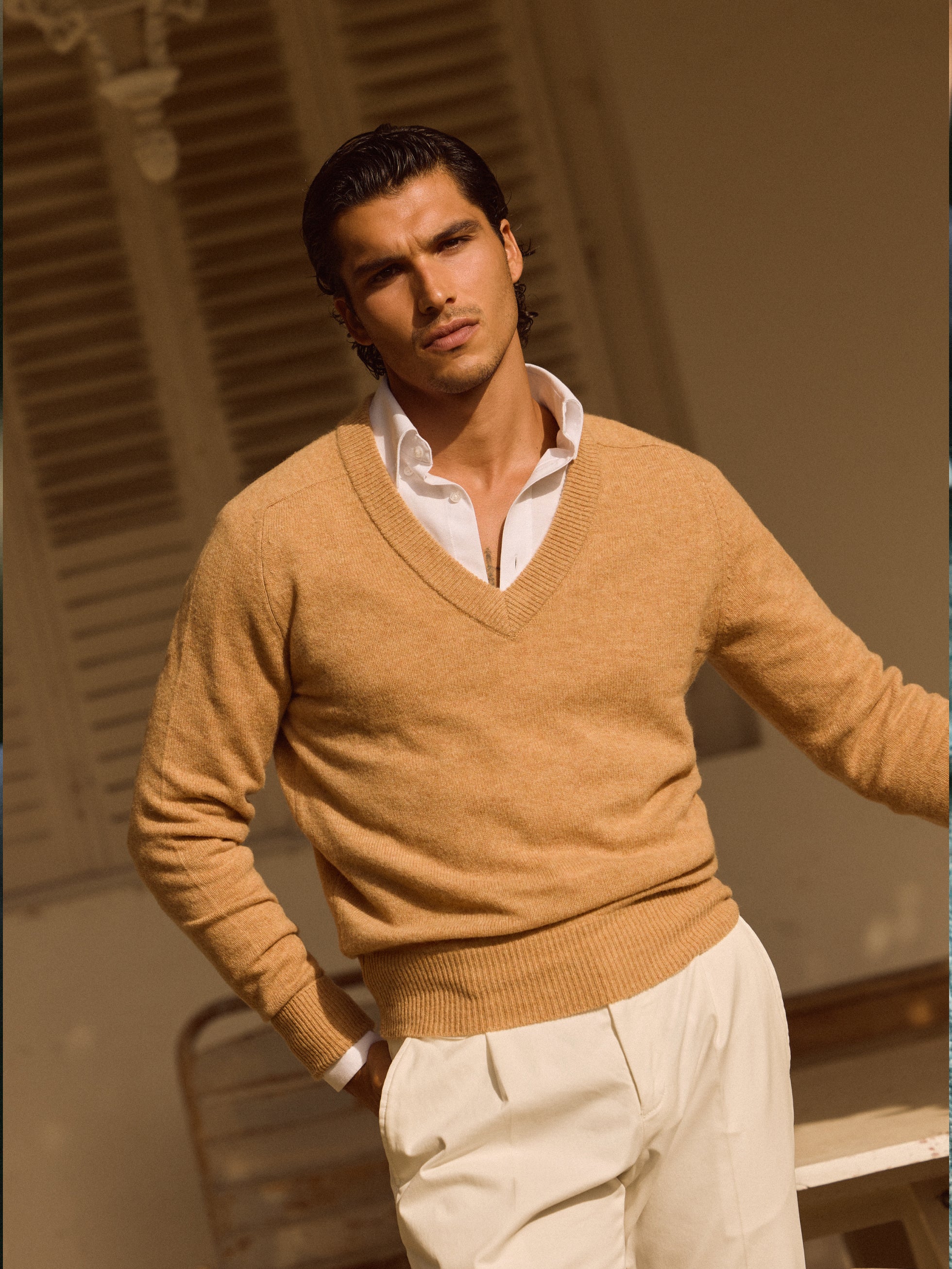 JERSEY CUELLO VINTAGE LANA CAMEL - Image 6