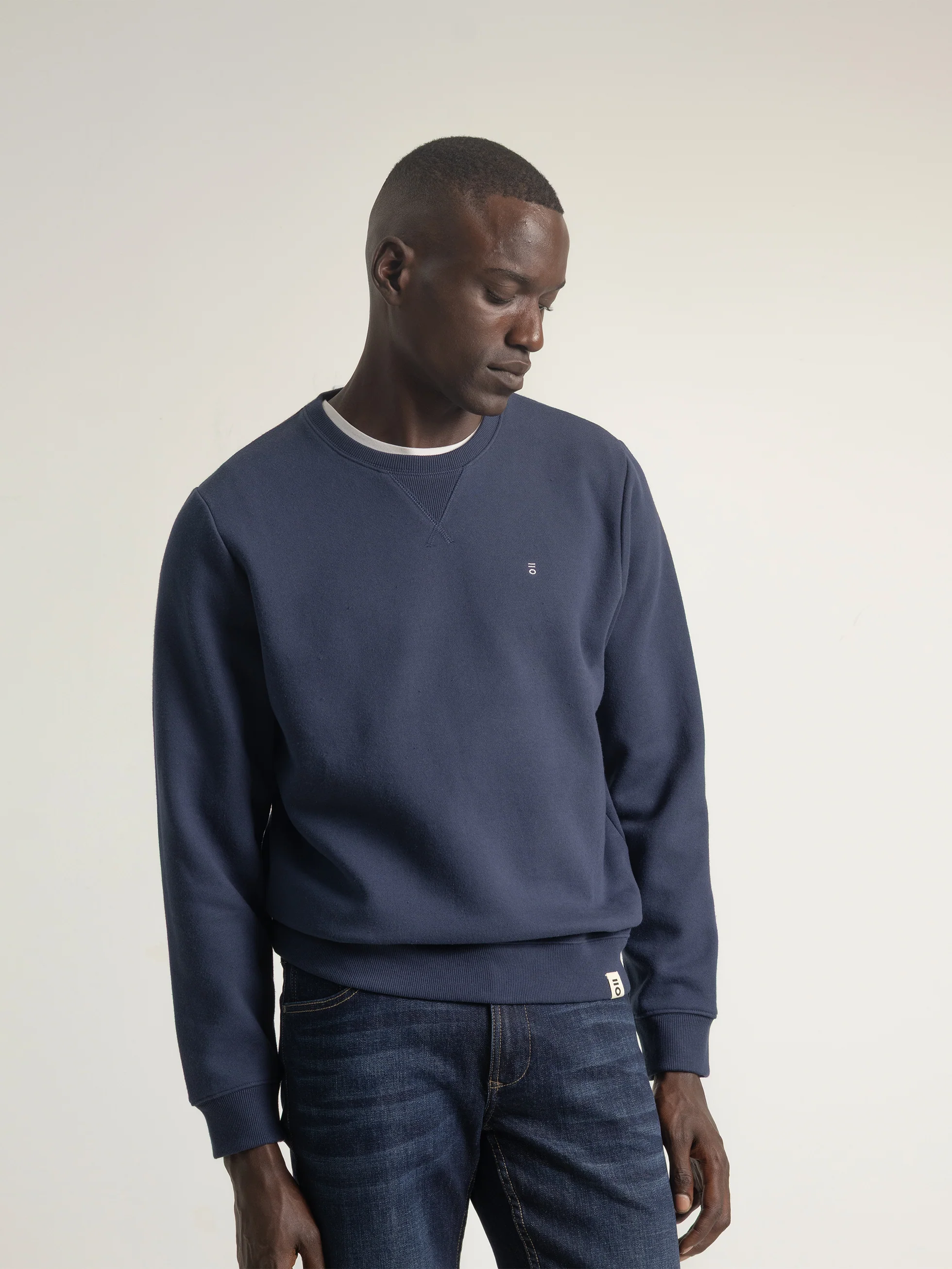 SUDADERA BÁSICA LOGO MARINO - Image 3