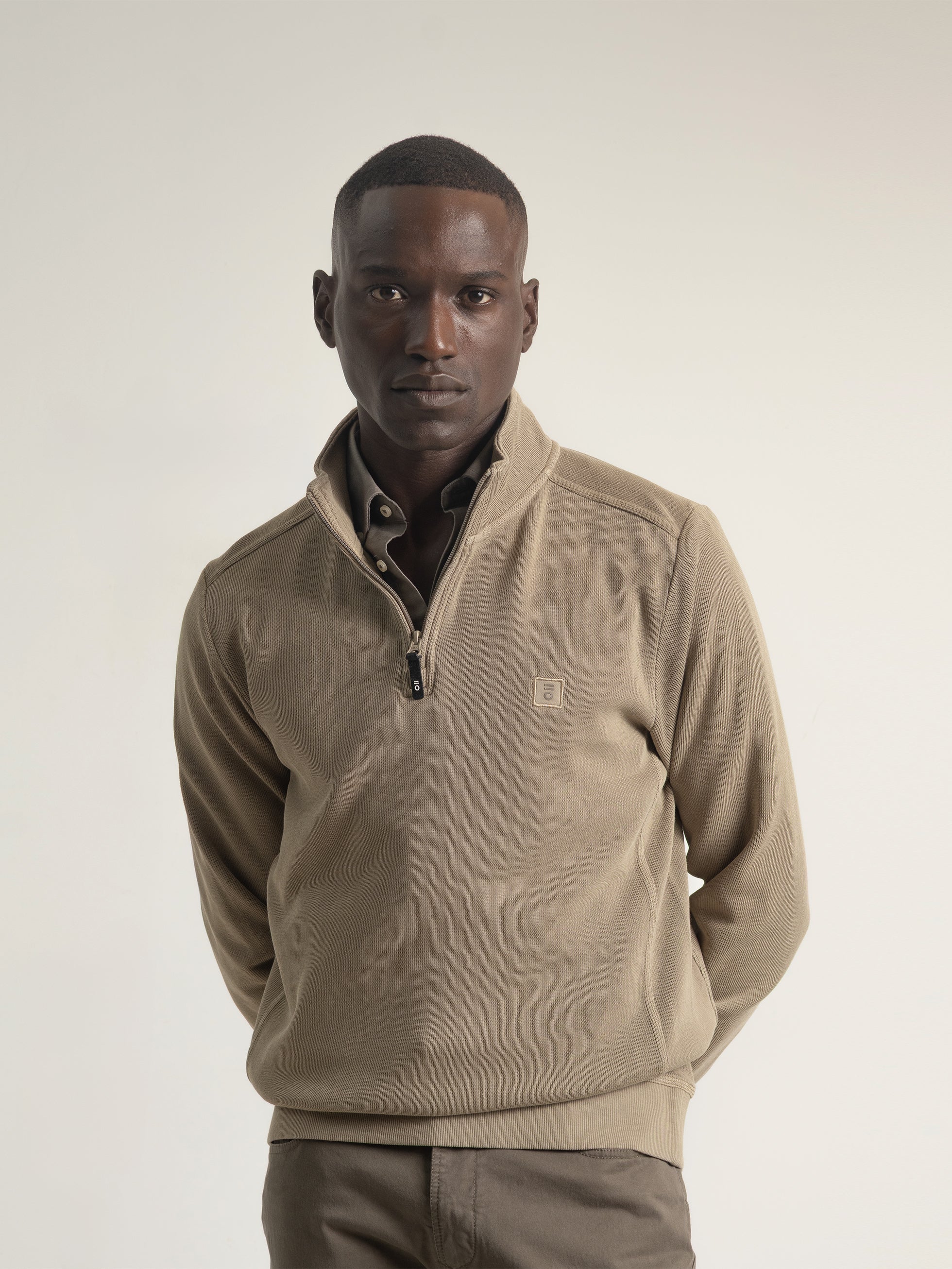 SUDADERA CUELLO CREMALLERA TOPO - Image 3