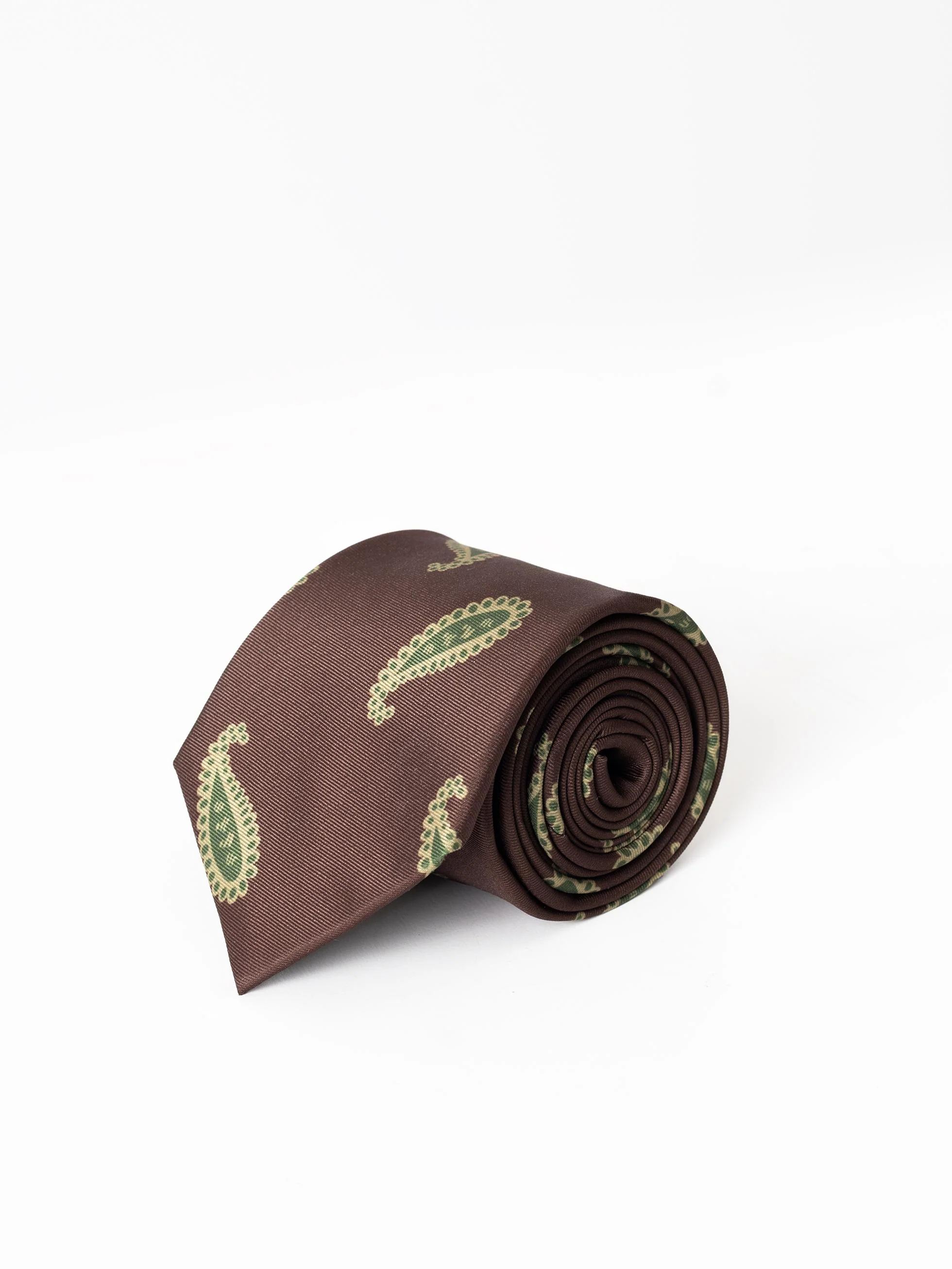 CORBATA PAISLEY MARRÓN
