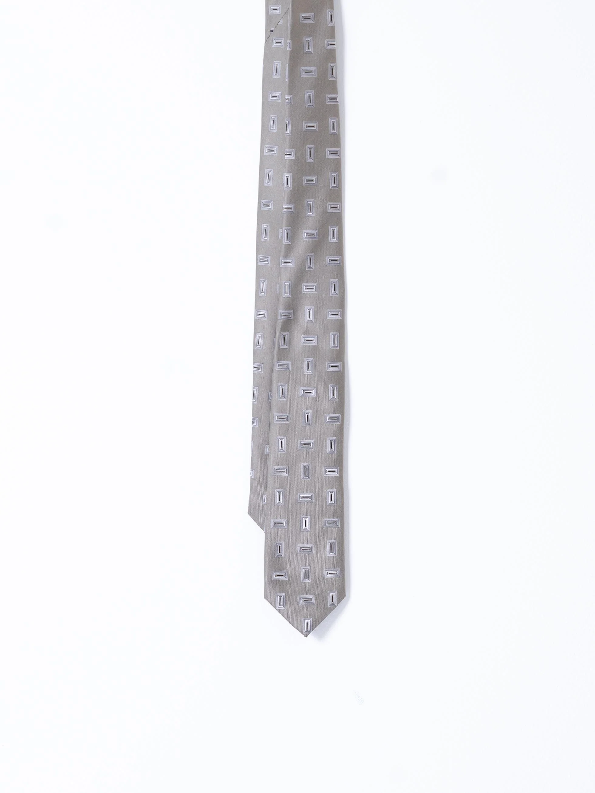 CORBATA MOTIVO RECTÁNGULO MARRÓN - Image 3