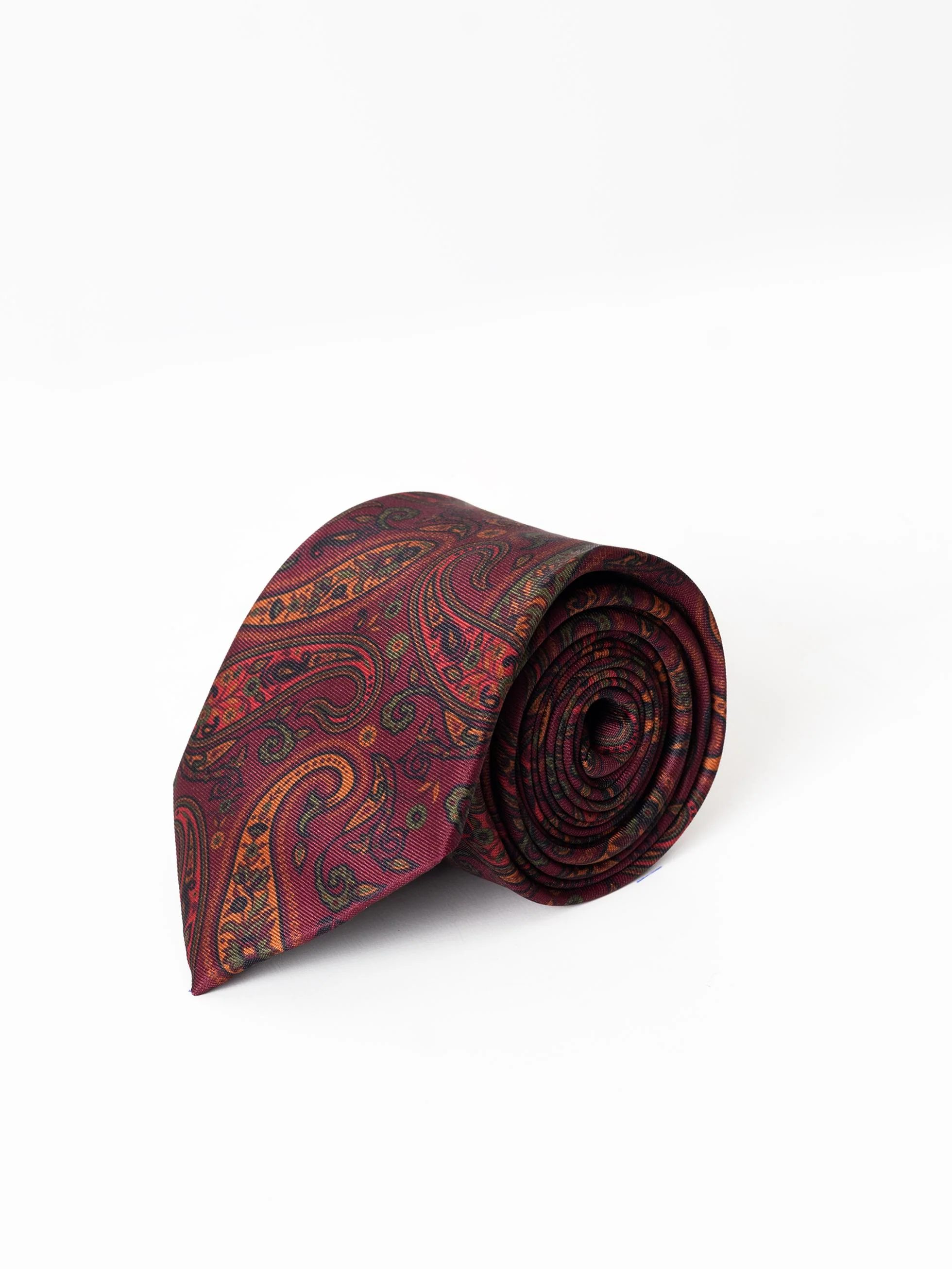 CORBATA PAISLEY BURDEOS