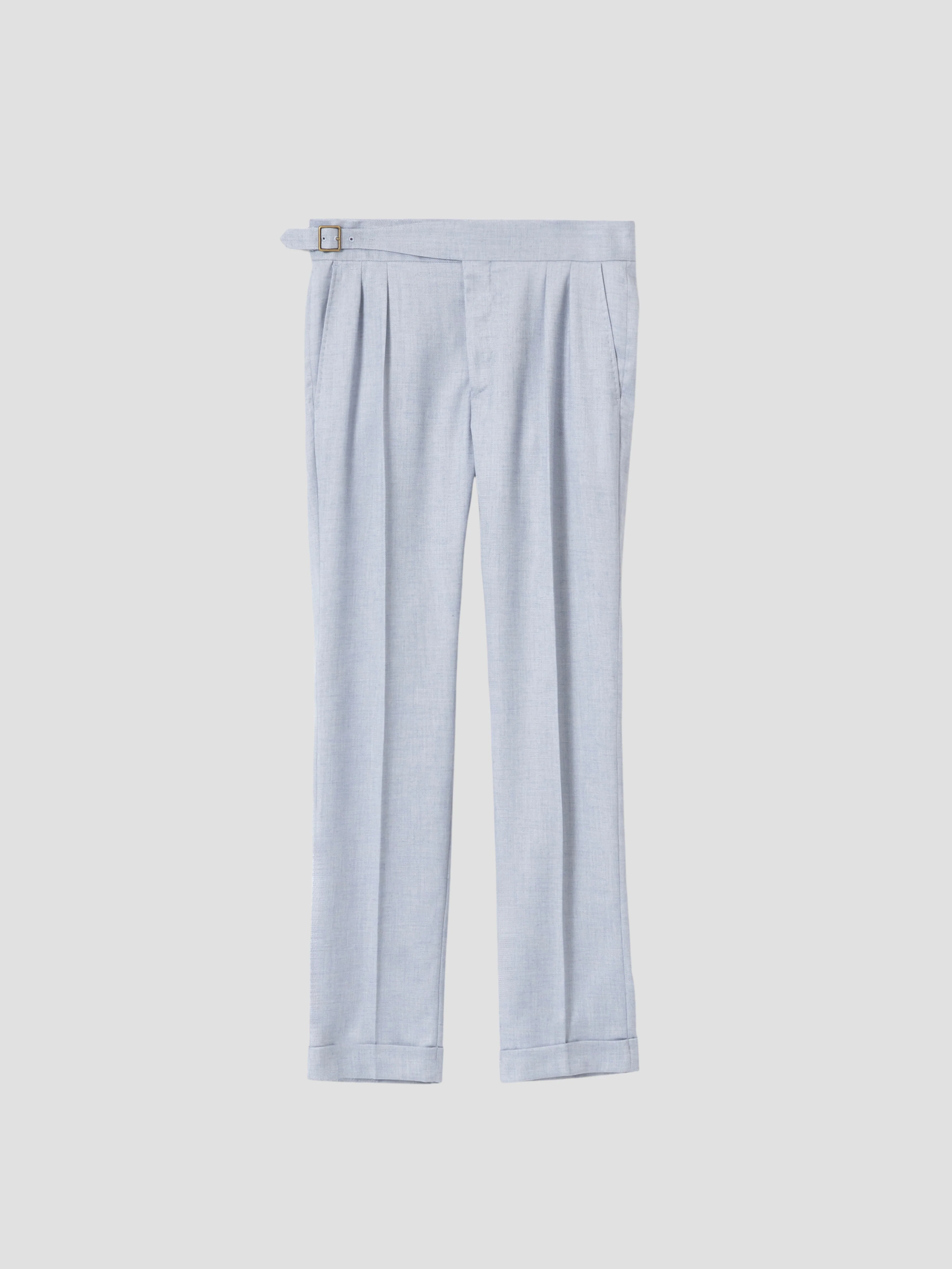 PANTALÓN GURKHA LINO CELESTE - Image 5