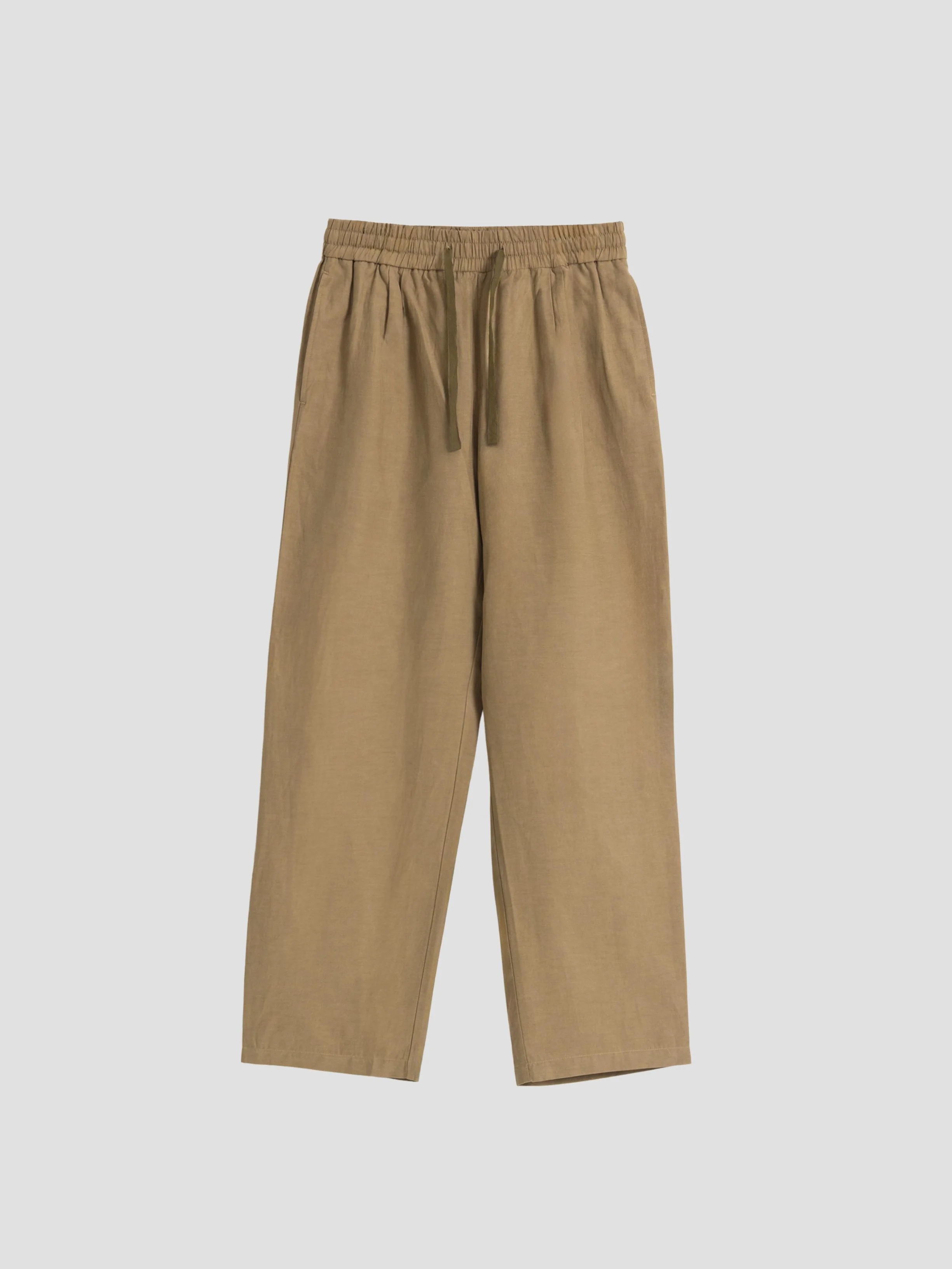 PANTALÓN WIDE FIT CINTURA ELASTICA CAMEL - Image 6
